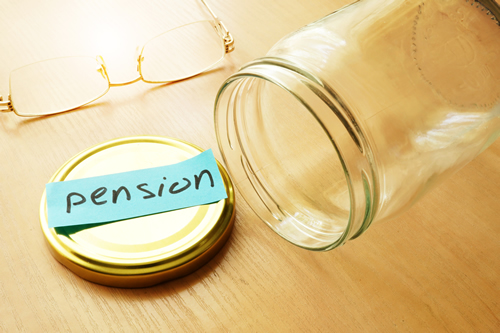 Empty pension jar