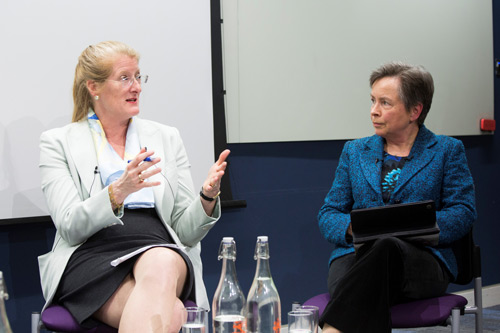Women speaking on an event panel