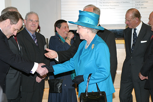 Professor Costas Th Grammenos welcomes Queen Elizabeth 2nd