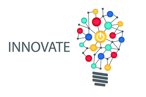 A graphic depicting ideas and innovation