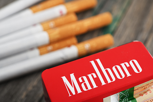 A pack of Marlboro cigarettes