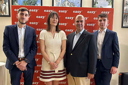 Co-founders of easyVirtual.tours with Sir Stelios Haji-Ioannou and Aurore Hochard in Monaco at the 'easy' brand gathering